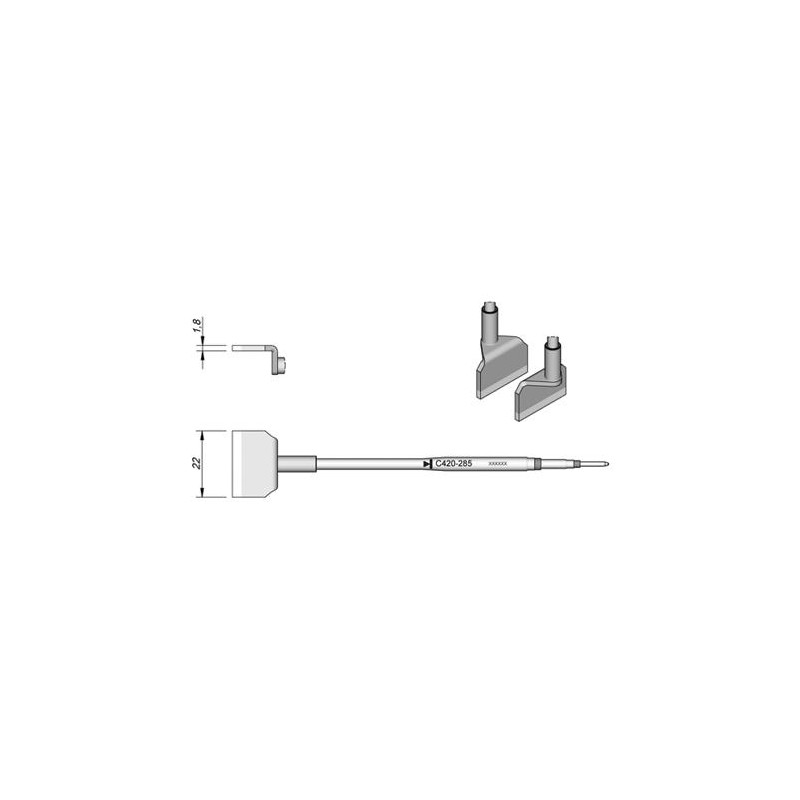 C420-285 Tip cartridge dual in line IC 22.0mm (each but pair required)