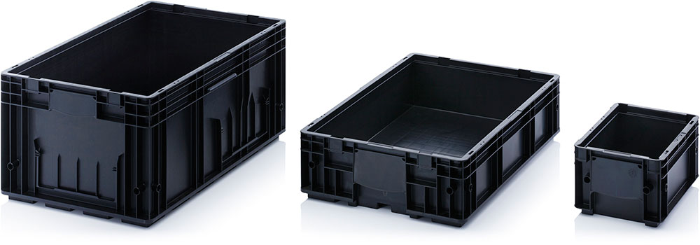 ESD-RL-KLT BOXES WITH SMOOTH BASE AND DRAIN HOLES